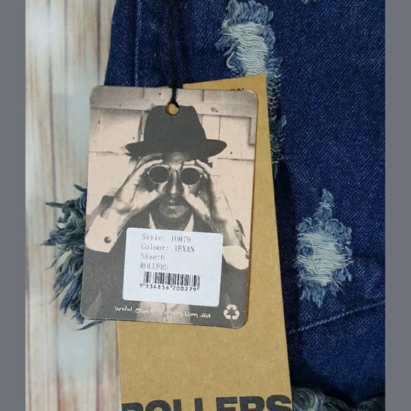 Nwt one teaspoon distressed shorts Rollers Texan 6 - Picture 3 of 6